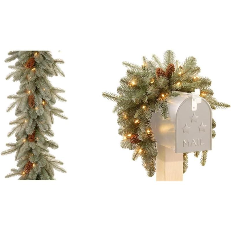 National Tree Company Pre Lit Artificial Christmas Garland Green