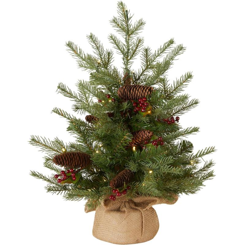 National Tree Company Pre Lit Feel Real Artificial Mini Christmas