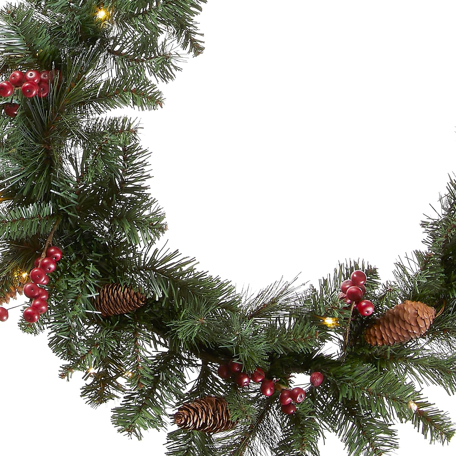 National Tree Company Pre-Lit Artificial Christmas Garland, Green ...