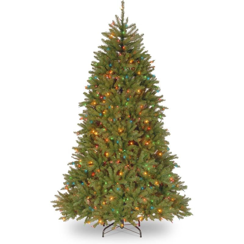 National Tree Company Pre-Lit Artificial Full Christmas Tree, Green ...