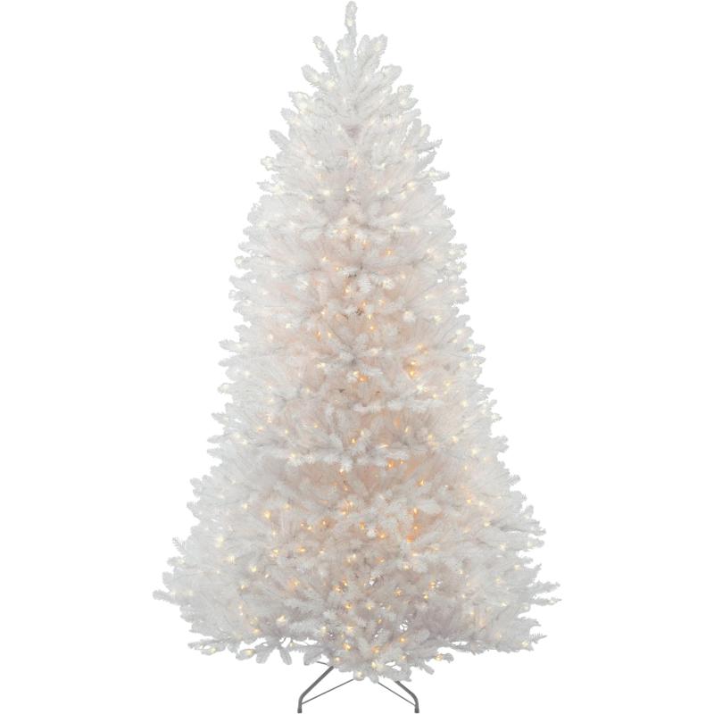 National Tree Company Pre Lit Artificial Full Christmas Tree White Dunhill Fir White Lights