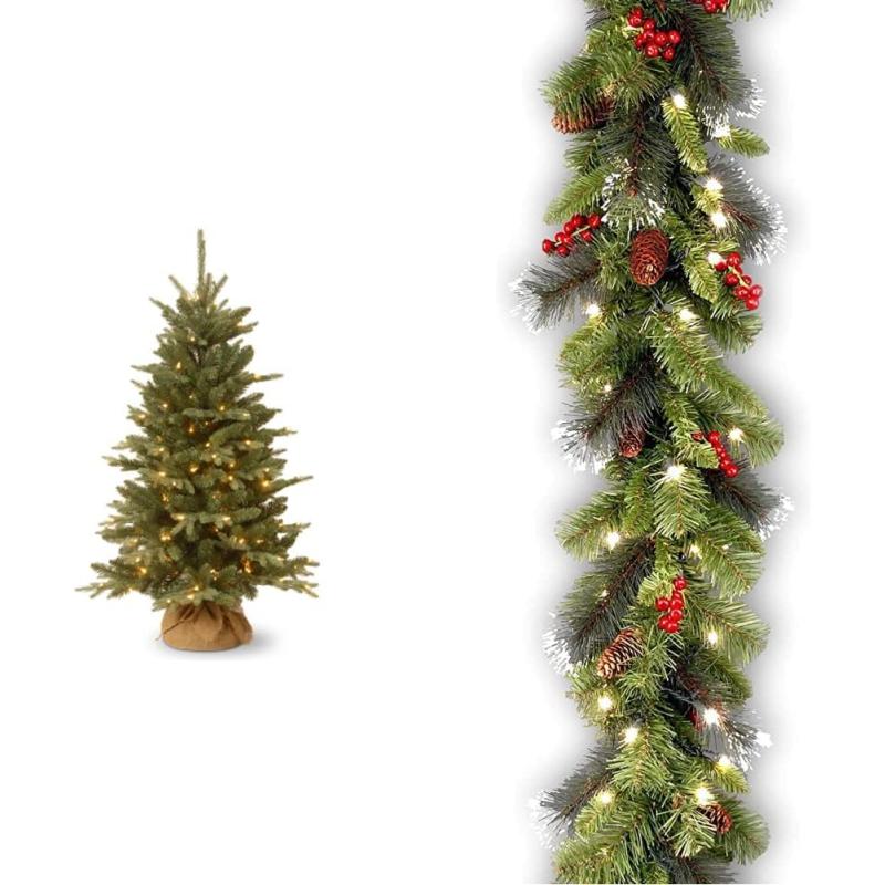 National Tree Company Pre-lit Artificial Mini Christmas Tree | Includes ...