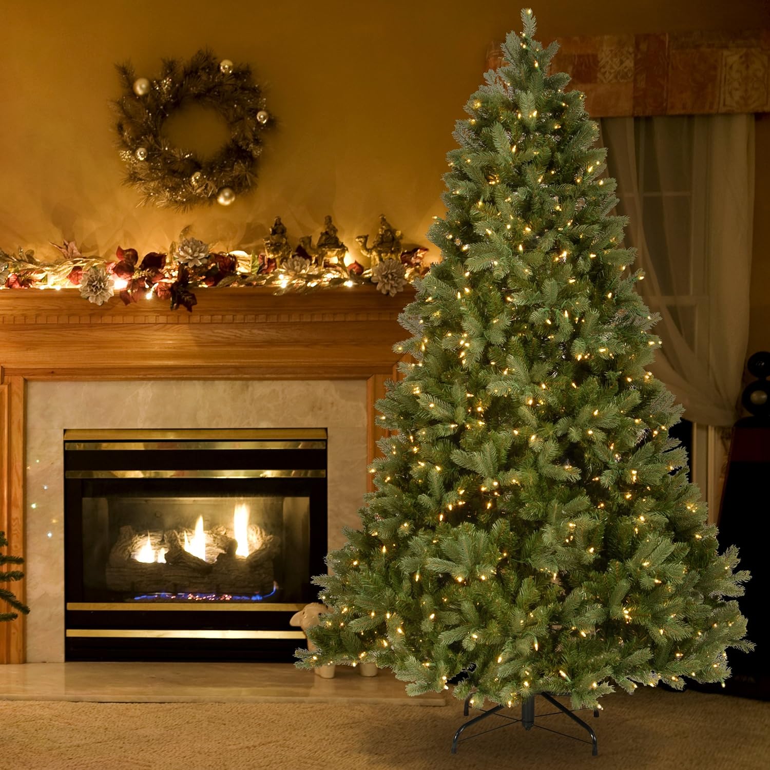 National Tree Company Pre-lit 'Feel Real' Artificial Giant Downswept 